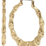 bamboo earrings betsey johnson gold-tone bamboo-style hoop earrings IBRACFN