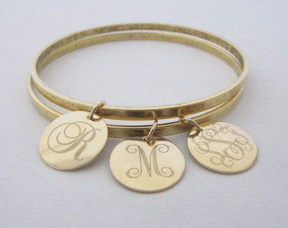 bangle bracelets with charms motheru0027s bracelets, personalized bracelets, initial bracelets, bridesmaids  bracelets,gold bangle bracelets, VYFBACE