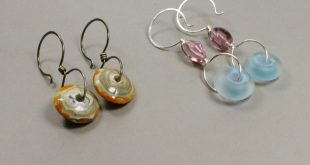 beaded earrings disc bead earrings VDRCRLV