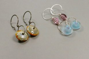 beaded earrings disc bead earrings VDRCRLV
