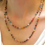 beaded necklaces long beaded necklace | etsy SHFONXM