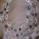 beaded necklaces triple chain beaded necklace WEIJRPH