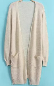 beige cardigan beige long sleeve pockets loose knit cardigan KHHYITM