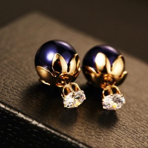 best big gold stud earrings for women big pearl fashion jewelry wearing JMKVSTZ