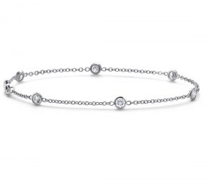 bezel-set diamond bracelet in 18k white gold (5/8 ct. tw IEUSOXN