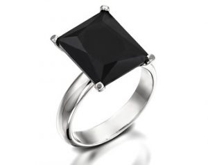 big black onyx ring. onyx engagement ring. black enagagement ring. cocktail AZWNBHH