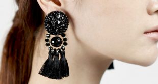 big earrings ... vintage-baroque-drop-earring-big-statement-long-black- EFXOAFH