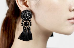 big earrings ... vintage-baroque-drop-earring-big-statement-long-black- EFXOAFH
