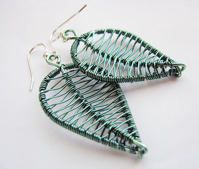 birch leaf earrings wire jewelry pattern JUPYGEH
