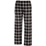 black and white plaid check classic cut flannel pants, unisex sizes, small SFBQLOD