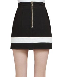 black and white skirt black and white border mini skirt AUJYQNS