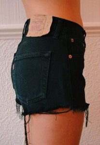 black denim shorts black levis shorts , going in my closet ! OIAISUO