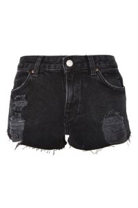 black denim shorts moto denim cory low rise shorts - topshop YGFOGZS