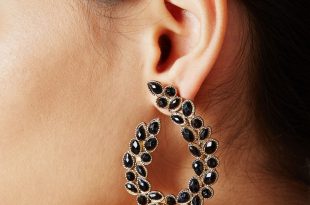 black earrings black crystal earrings HCMTEPF