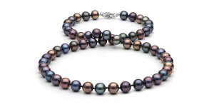 black freshwater pearl necklace: 7.5-8.0mm NBPRFRW