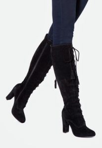 black heel boots rock high heel black boots with lace back detail a tapered heel. our boots LECZZRB