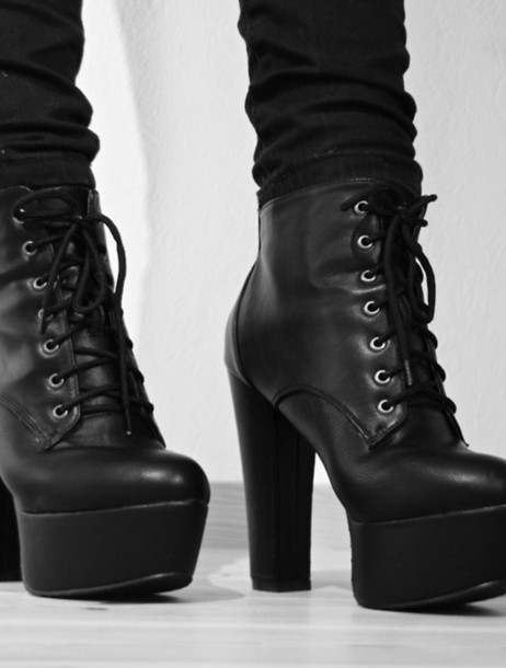 black heel boots shoes black shoes high heels black fashion black boots heels little black  boots NCBILVY