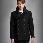 black pea coat aliexpress.com : buy mens pea coat black double breasted wool peacoat slim  fit PQCGCOB