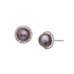 black pearl earrings 6mm black pearl stud earrings XHDUKDM