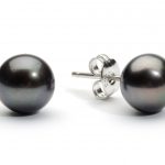black pearl earrings black pearl studs LTPNDSD