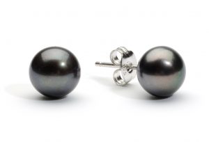 black pearl earrings black pearl studs LTPNDSD