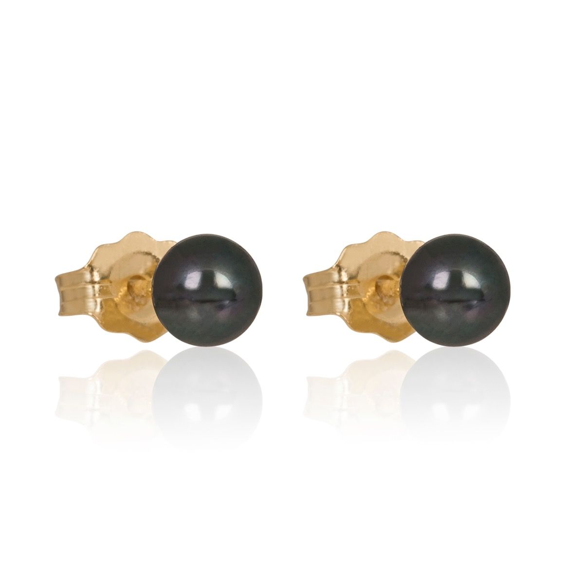 black pearl earrings eclipse 14k black pearl stud earrings YOIUBNU