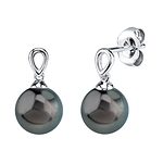 black pearl earrings tahitian south sea pearl sherry earrings TPZIROX