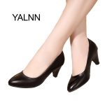black shoes for women yalnn women concise shoes black pumps office lady shoes 5cm new med heel ZBOHENW