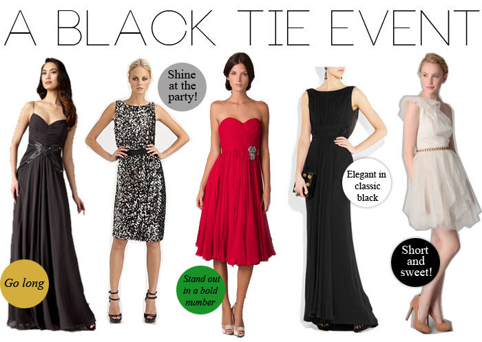 black tie dresses what to wear to a black tie event ... ANLDUVP