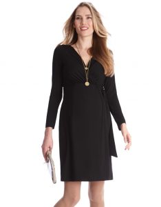 black wrap dress classic black maternity wrap dress JGDIGKL