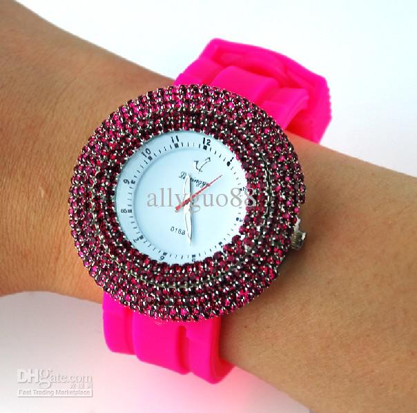 bling bling crystal watch men women ladies watches with diamond many colors ECHHKEH