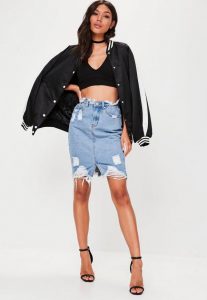 blue busted hem denim midi skirt. $48.00. previous next MTKQEJS