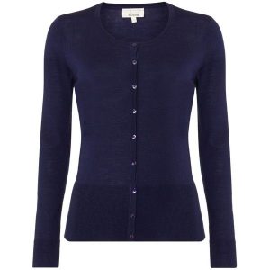 blue cardigan linea machine washable merino ls cardigan (115 cad) ❤ liked on polyvore  featuring GMOQXVY