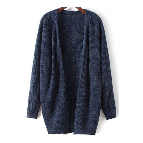 blue cardigan plain navy blue casual acrylic cardigan loose cocoon long sleeve fall  sweaters, bust(cm): WNMYTOX