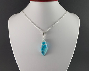 blue necklace gemstone necklace long necklace gift|from|boyfriend delicate  neclace gemstone pendant RAGLRWR