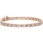 blue nile studio rose petal diamond bracelet in 18k rose gold (2.5 NNOGVJQ