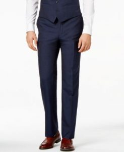 blue pants bar iii midnight blue slim-fit pants GNKEUKE