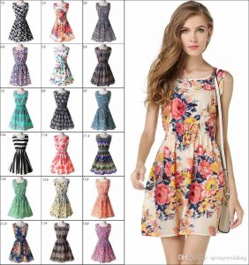 bohemian clothes cheap under $10 2016 women summer casual dresses for women casual print  dresses TKAGYYO