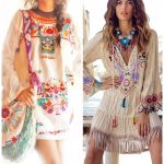 bohemian clothes the clothes are matched in a non-traditional manner by  mixing prints OQMFQRH