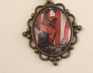 bolshevik poster 1917 cameo necklace FFOIQOM