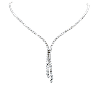borrow jewelry: double strand diamond necklace | rental price - $160.00 RNKZIUZ