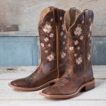 boulet boots boulet rugged country brown floral boots RFLOLMX