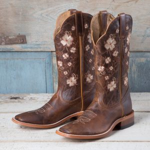 boulet boots boulet rugged country brown floral boots RFLOLMX