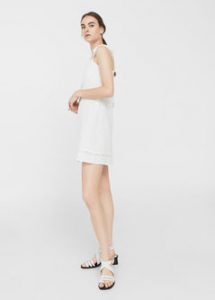 bow linen dress | mango CFXIVLZ