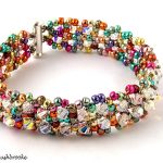 bracelet beads bling bead soup bracelet made with seed beads and swarovski crystals. right TDJTXCB