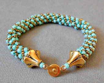 bracelet beads teal seed bead bracelet beaded bracelet bead jewelry gold bracelet boho JCVMZTX