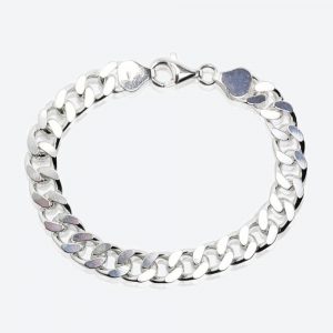 bracelet silver sterling silver menu0027s curb bracelet XEQZUYK