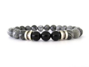 bracelets for men gray jasper menu0027s bracelet - menu0027s bead bracelet - menu0027s jewelry - ODQSBUP