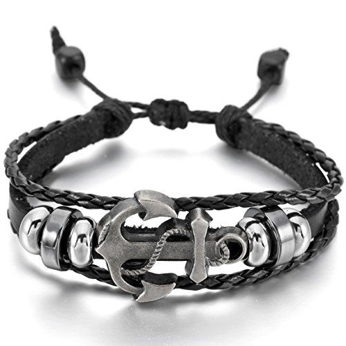 bracelets for men lux anchor - black. bracelets for menanchor ... GXUSUTV