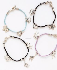 bracelets with charms plated silver cord bracelets with custom charms DKFJKYR